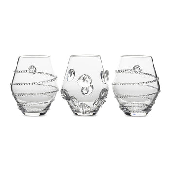 Juliska Heritage Gallerie Assorted Mini Vase Trio in Clear